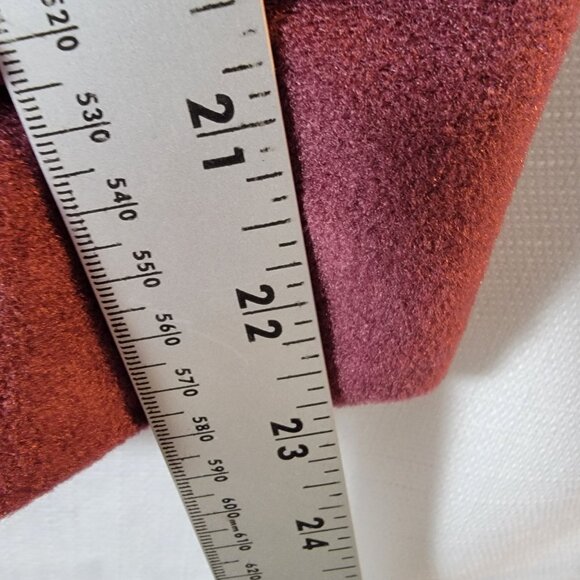 Veloura By Item House Womens Fleece Coat Sz 12 Button Front Lined Plum VTG USA - Picture 9 of 11